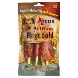 Antos Soft Chicken Flags Gold Tyggeben Med Kyllingebryst 100g